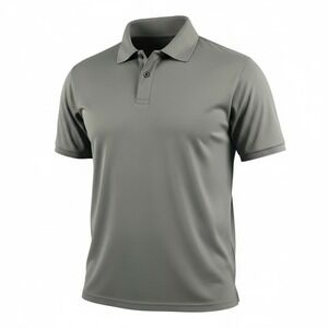 MANFINITY Polo Shirt Mens Large Gray Stretch Short Sleeve Casual Modern